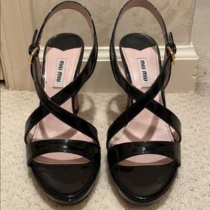 Size 37.5 Miu Miu patent leather high heels